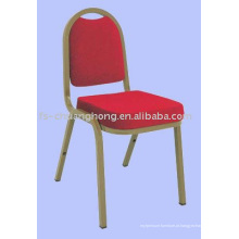 Cadeiras de jantar em aço dourado e tecido vermelho (YC-ZG38-01)
